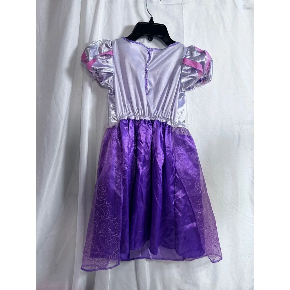 Disney Tangled Rapunzel Costume Dress 4-6X Purple Pink Glitter Kids